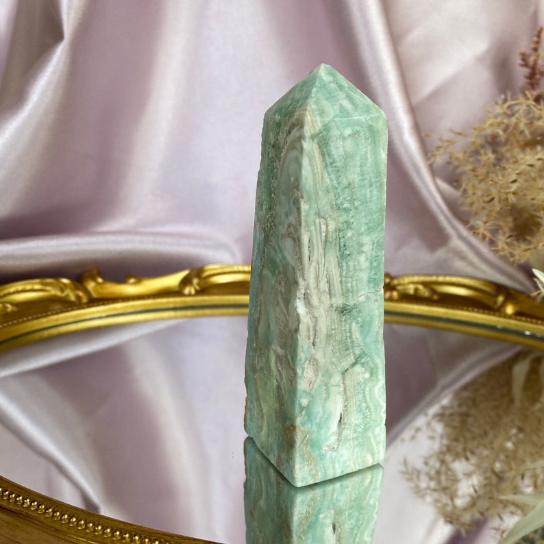 Blue Aragonite Point, Blue Aragonite Point, Blue Aragonite Crystal, 180 grams image 5