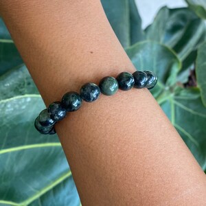 Natural Kambaba Jasper Bracelet, Kambaba jasper jewelry, Kambaba Jasper Beaded Stretch Bracelet, Round Bead Kambaba Jasper Crystal Bracelet