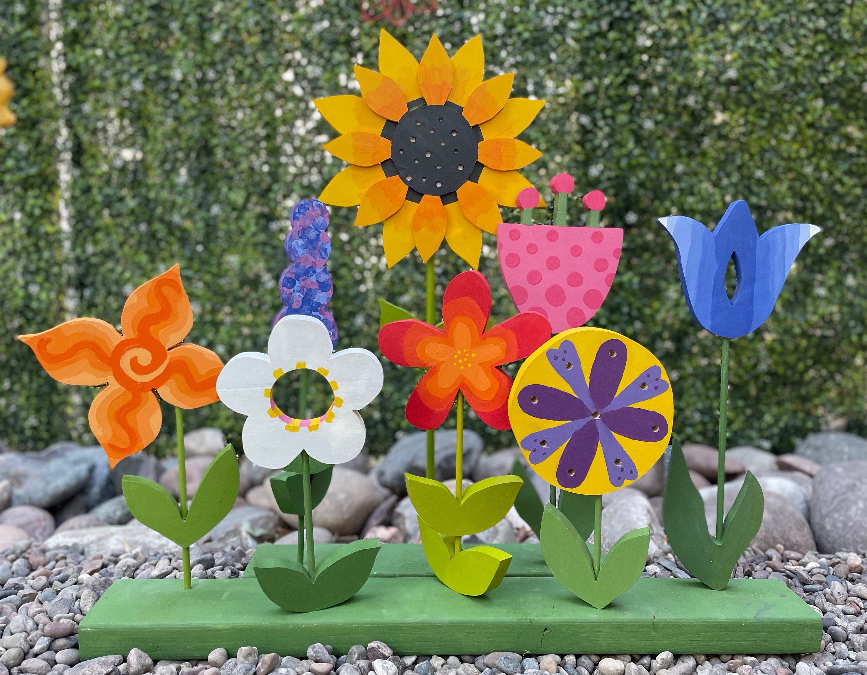 Wooden Flower Garden Etsy