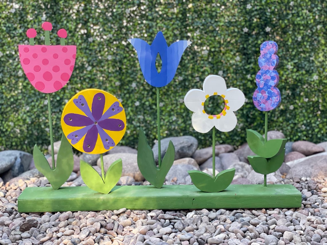 Wooden Flower Garden Etsy