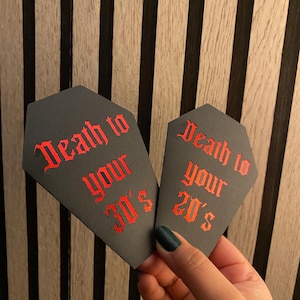 Death to your 20s or 30s birthday card - funny dark humor card