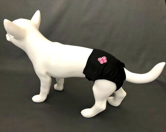 Female Dog Panties Diaper Bitch Britches Pet Puppy Pants Doggie Wrap Skirt Size Small 12 Waist Ready To Ship Royal Blue Floral