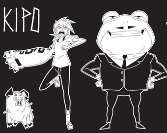 Decalques de personagens Kipo