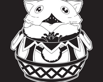 Potted Mitty - Feito em Abyss Decalque