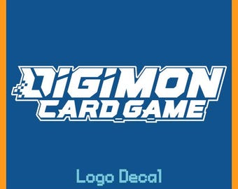 Adesivo com o logotipo do jogo de cartas Digimon