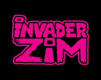 Adesivo com o logotipo do Invasor Zim