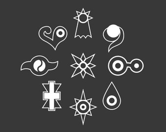 Adesivos Digimon Digicrest