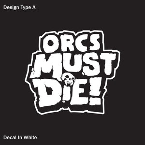 Orks müssen sterben! Logo Aufkleber