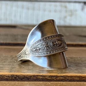 Sterling Silver Vintage Spoon Ring, International Wedgewood Demitasse Spoon Ring, Hand Forged Silver Jewelry, Statement Rings