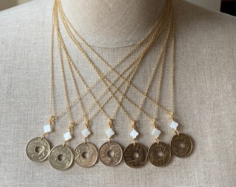 Spanish Coin Pendant, Coin Necklace from Spain, 25 Pesetas Coin, Coin Jewelry