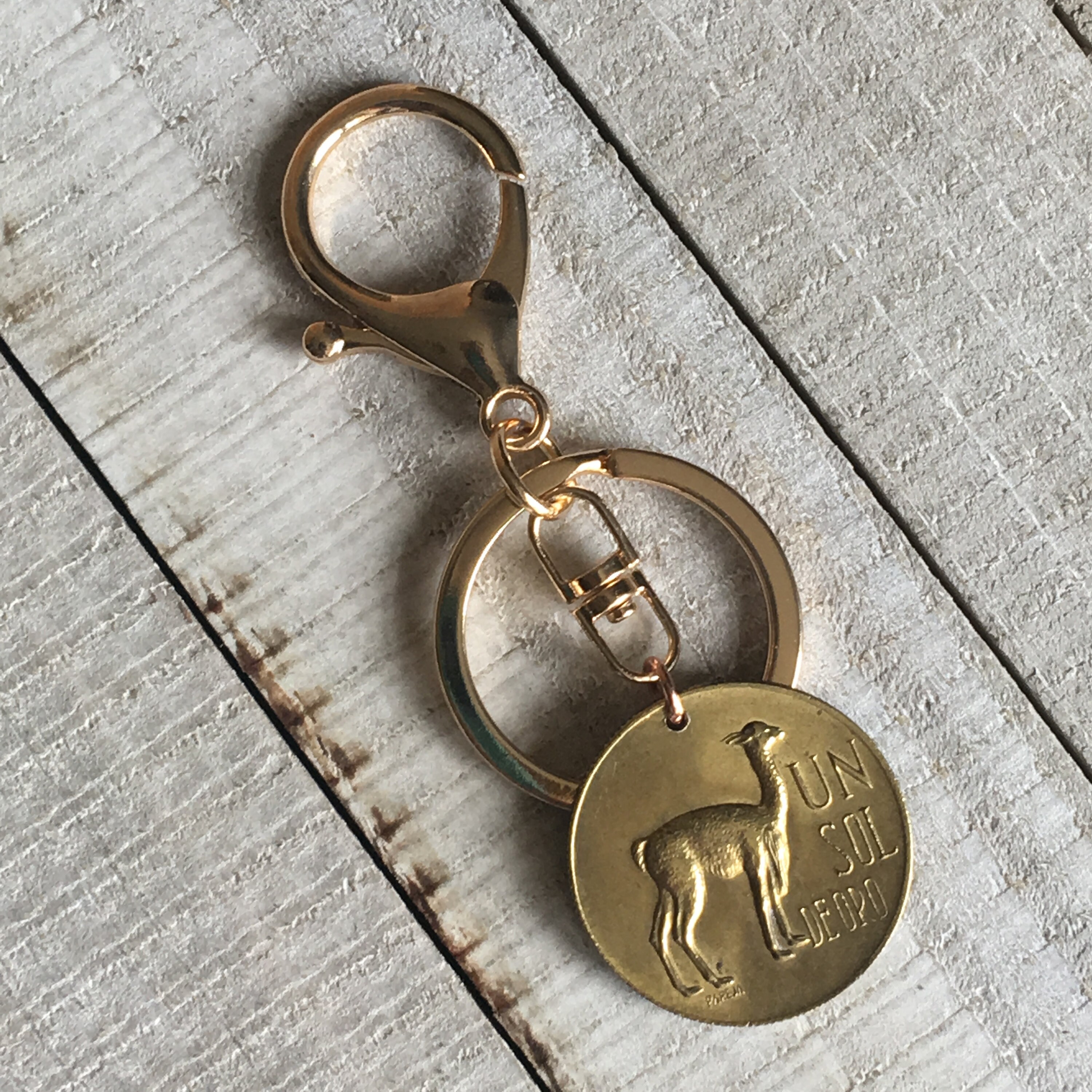 ペルー共和国 1824年 硬貨 キーホルダー ペルーのラマコインキーホルダー、遺産のお土産ギフト - Etsy 日本