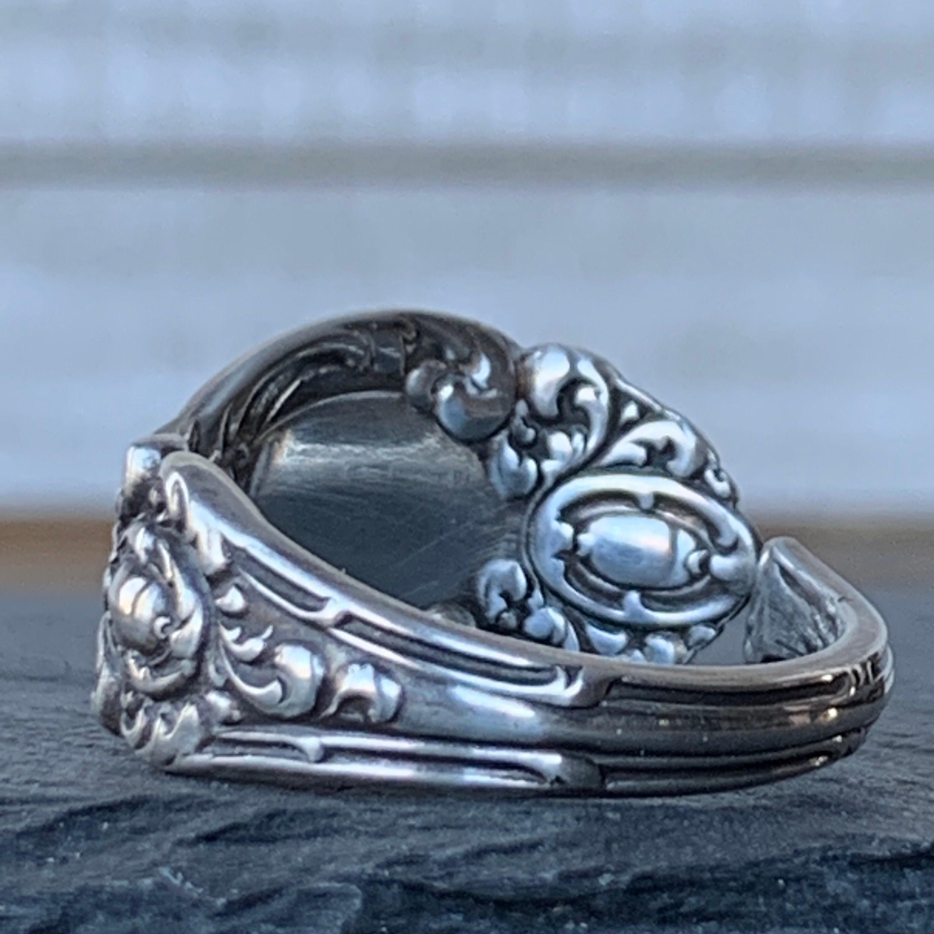 Sterling Silver Spoon Ring, Wallace Silver Pattern lucerne, 1896, Vintage Jewelry, Statement Ring - Etsy Sterling Silver Spoon Ring, Wallace Silver Pattern lucerne, 1896, Vintage Jewelry, Statement Ring - Etsy