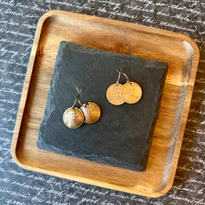 Custom Penny Earrings, Wheat Penny Dates 1935-1958, Choose your finish