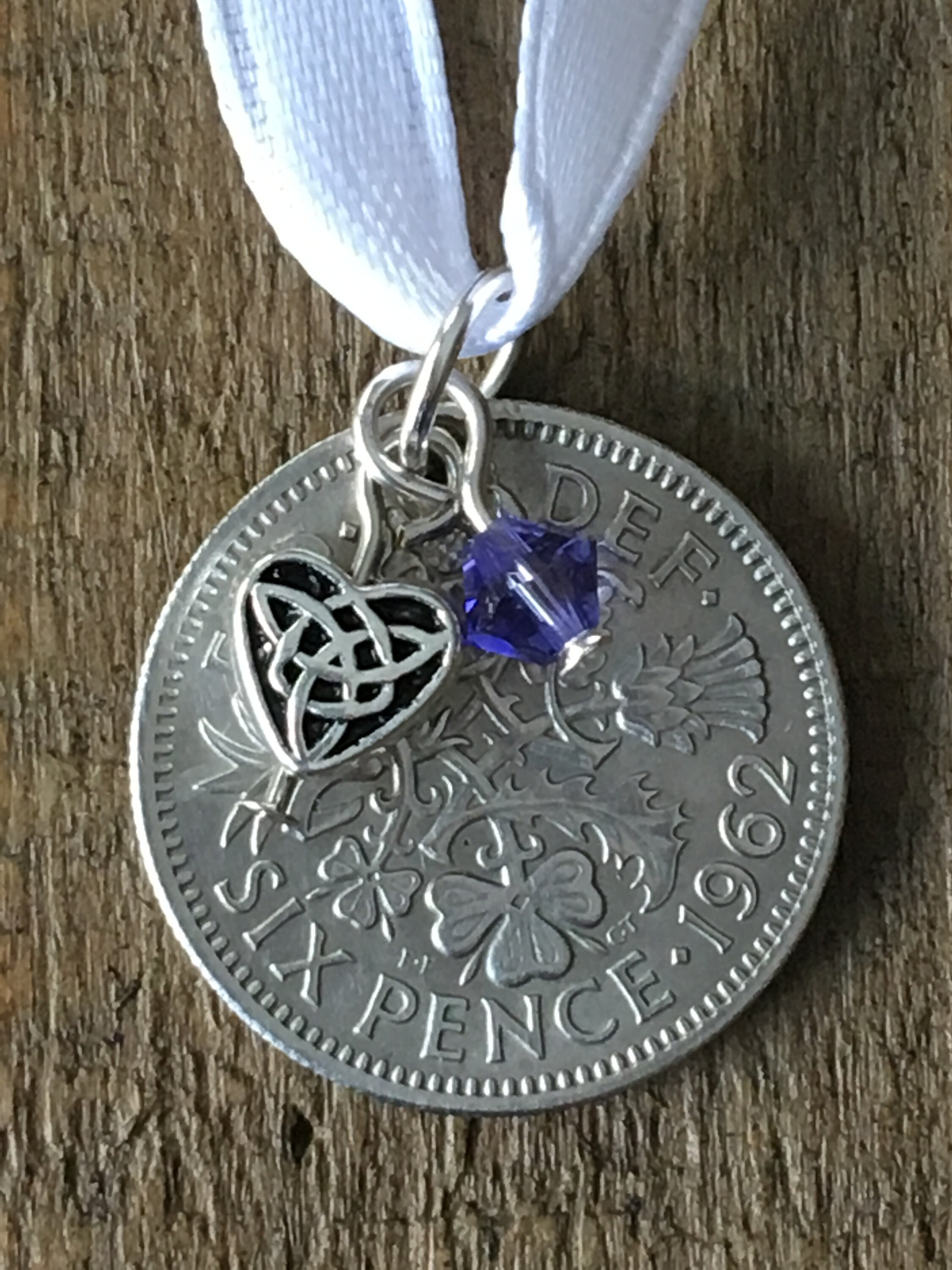 Wedding Sixpence Coin Bride Gift, Lucky Silver Sixpence Bouquet Charm…