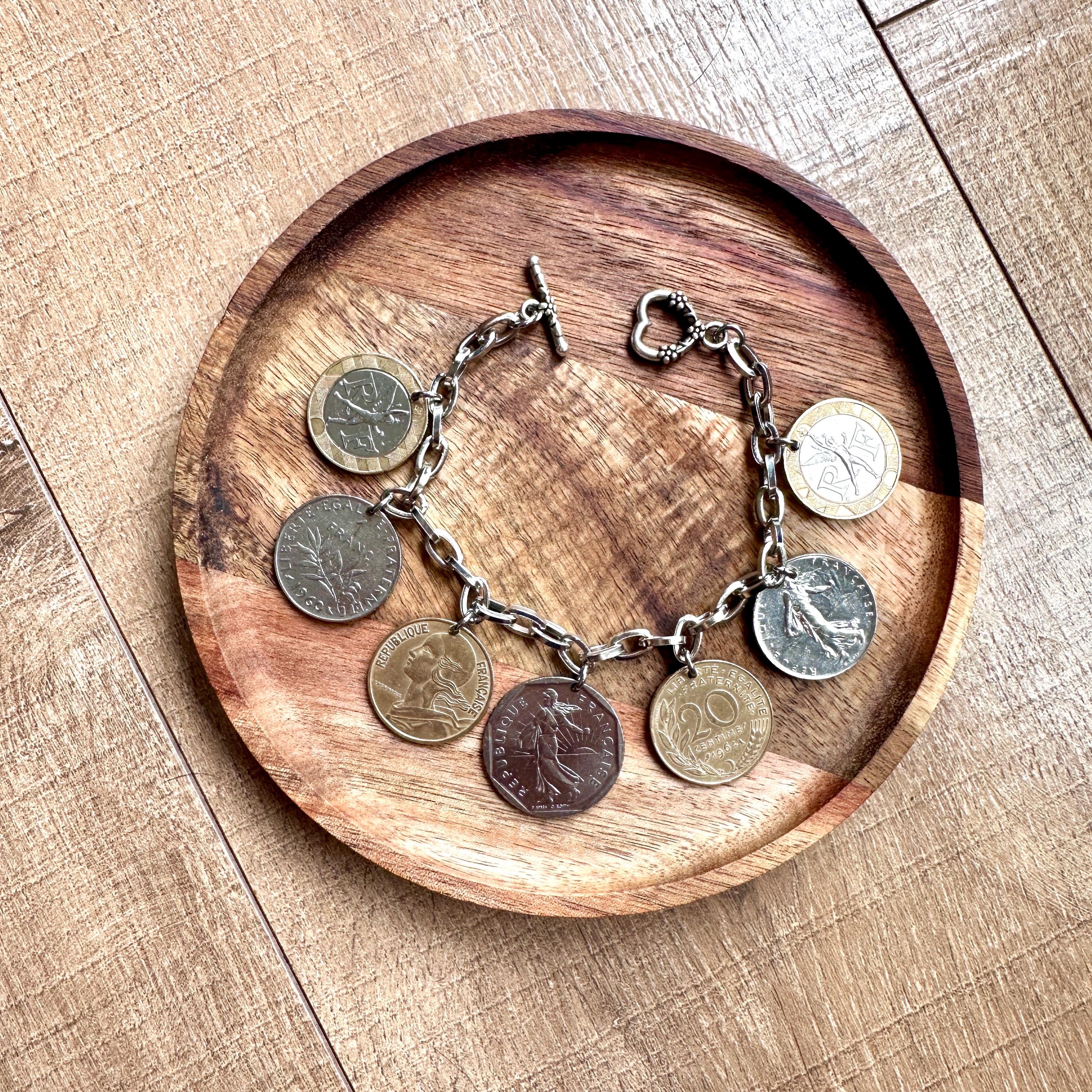 ヴィンテージ フランス コインブレスレット、マリアンヌ、フランス土産ジュエリー - Etsy 日本