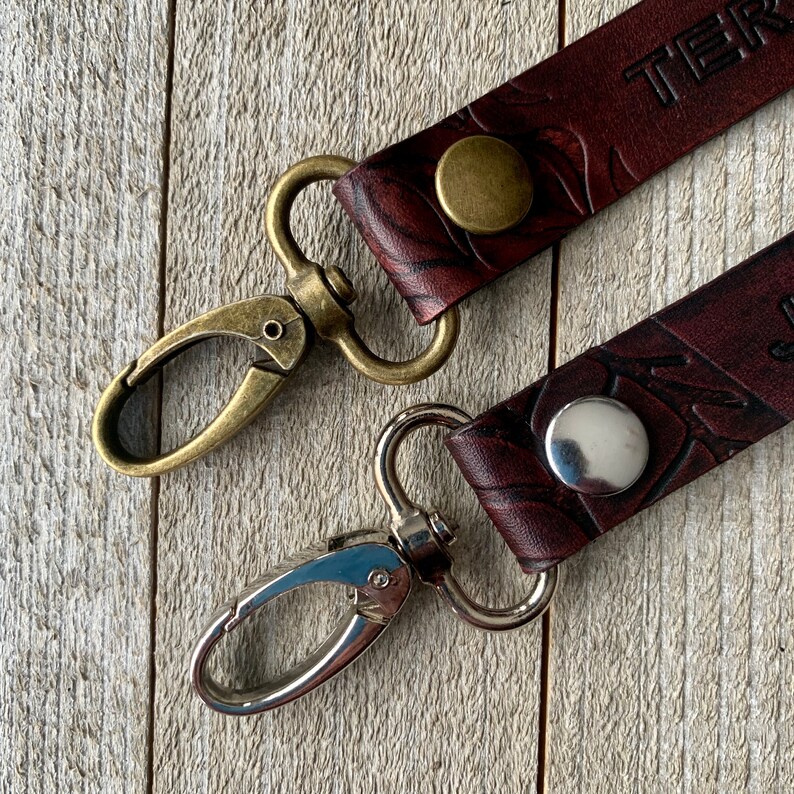 etsy personalized leather keychain
