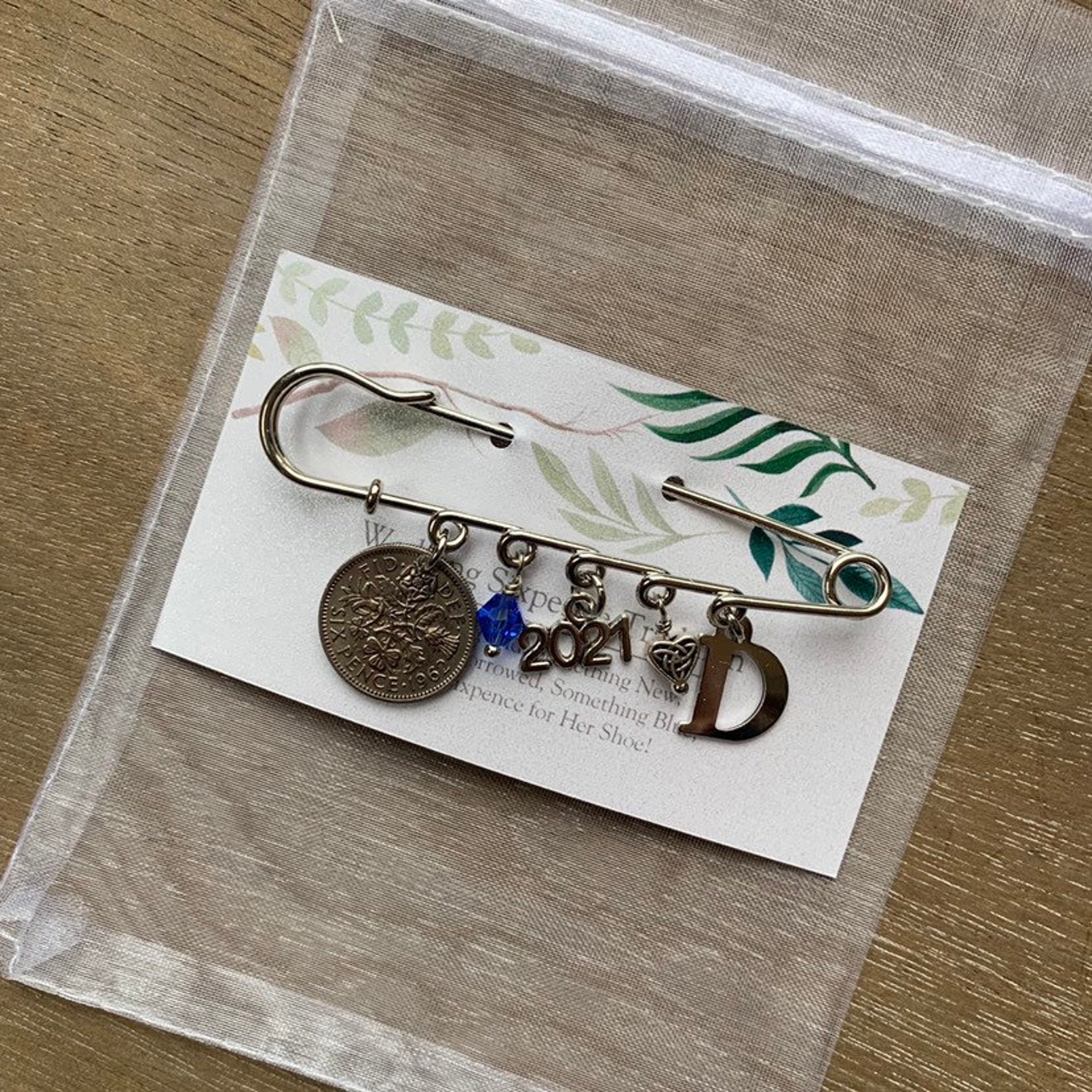 Custom Bridal Sixpence Wedding Pin Garter Pin for Bride Etsy