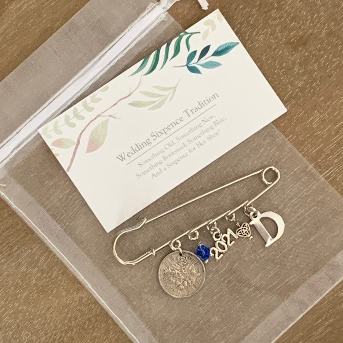 Custom Bridal Sixpence Wedding Pin Garter Pin for Bride Etsy