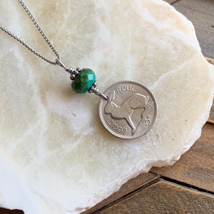 Irish Three Pence Rabbit Coin Necklace, Celtic Jewelry, Ireland Souvenir, Bunny Coin, Gift for Her