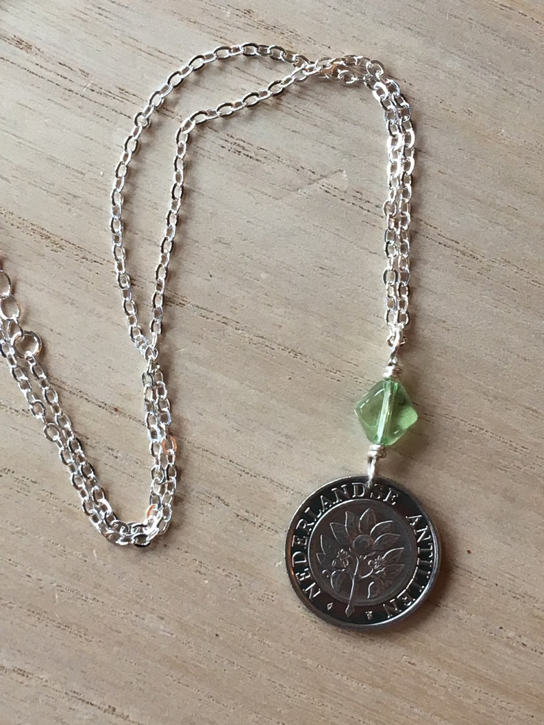 Dutch Coin Pendant Necklace Netherlands Necklace Flower Etsy New Zealand