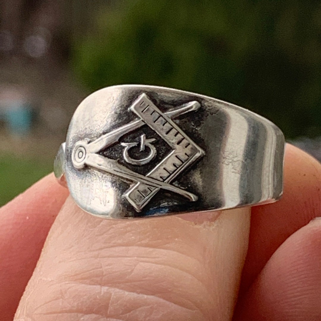 Mason Spoon Ring, Sterling Silver Vintage Spoon, Statement Ring ...