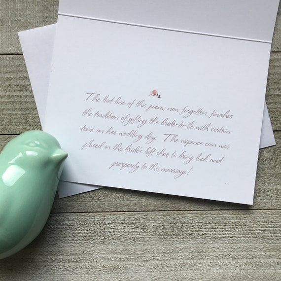 Sixpence Wedding Tradition Card With Coin Lucky Silver Etsy