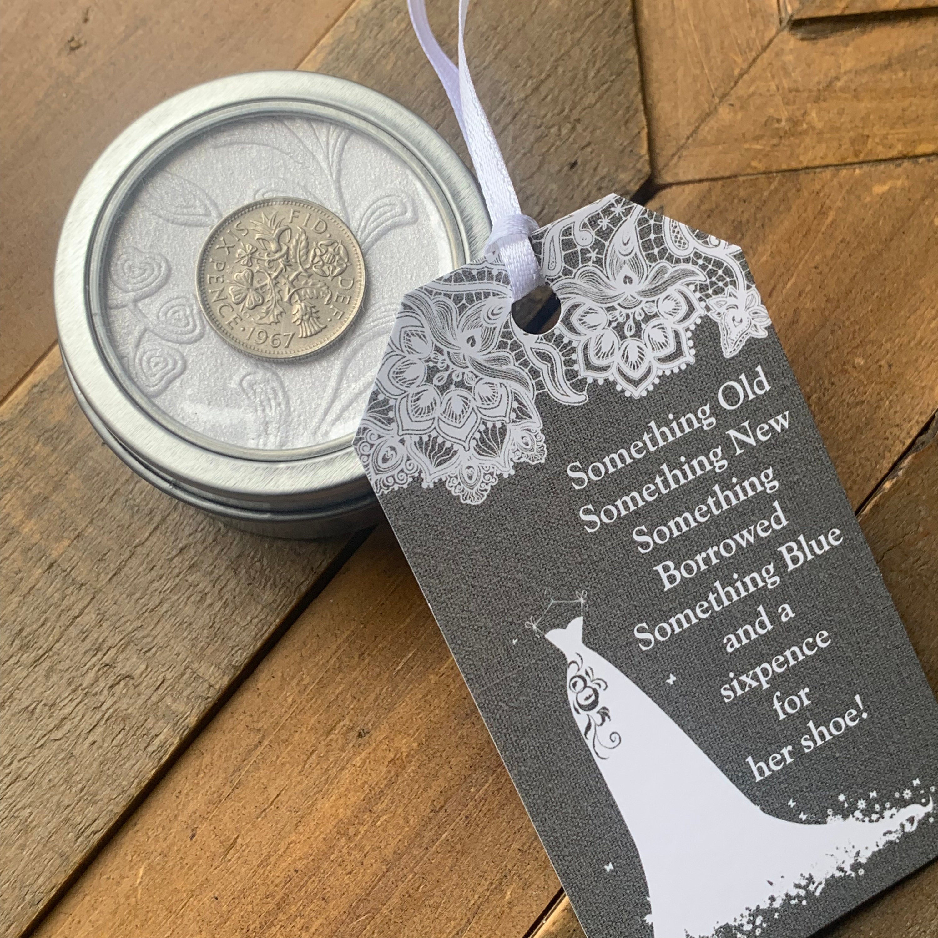 Lucky Sixpence Coin Wedding Gift for Bride, Irish Sixpence Wedding Tr…