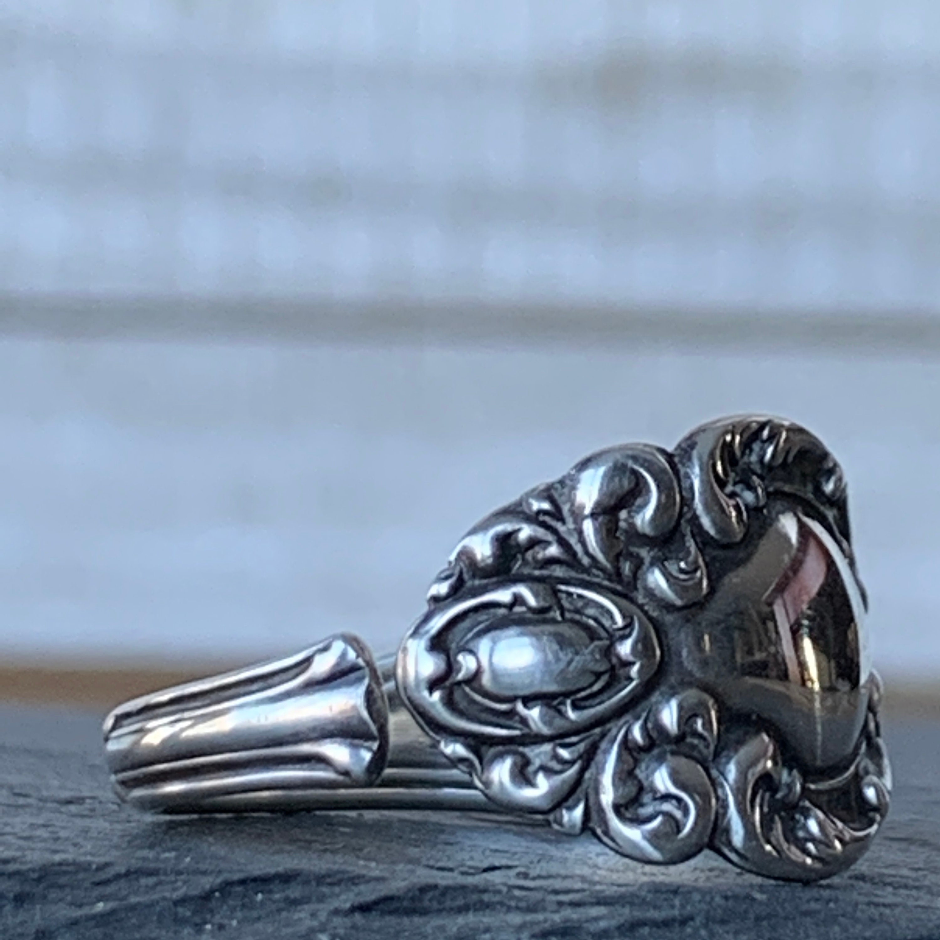 Sterling Silver Spoon Ring, Wallace Silver Pattern lucerne, 1896, Vintage Jewelry, Statement Ring - Etsy Sterling Silver Spoon Ring, Wallace Silver Pattern lucerne, 1896, Vintage Jewelry, Statement Ring - Etsy