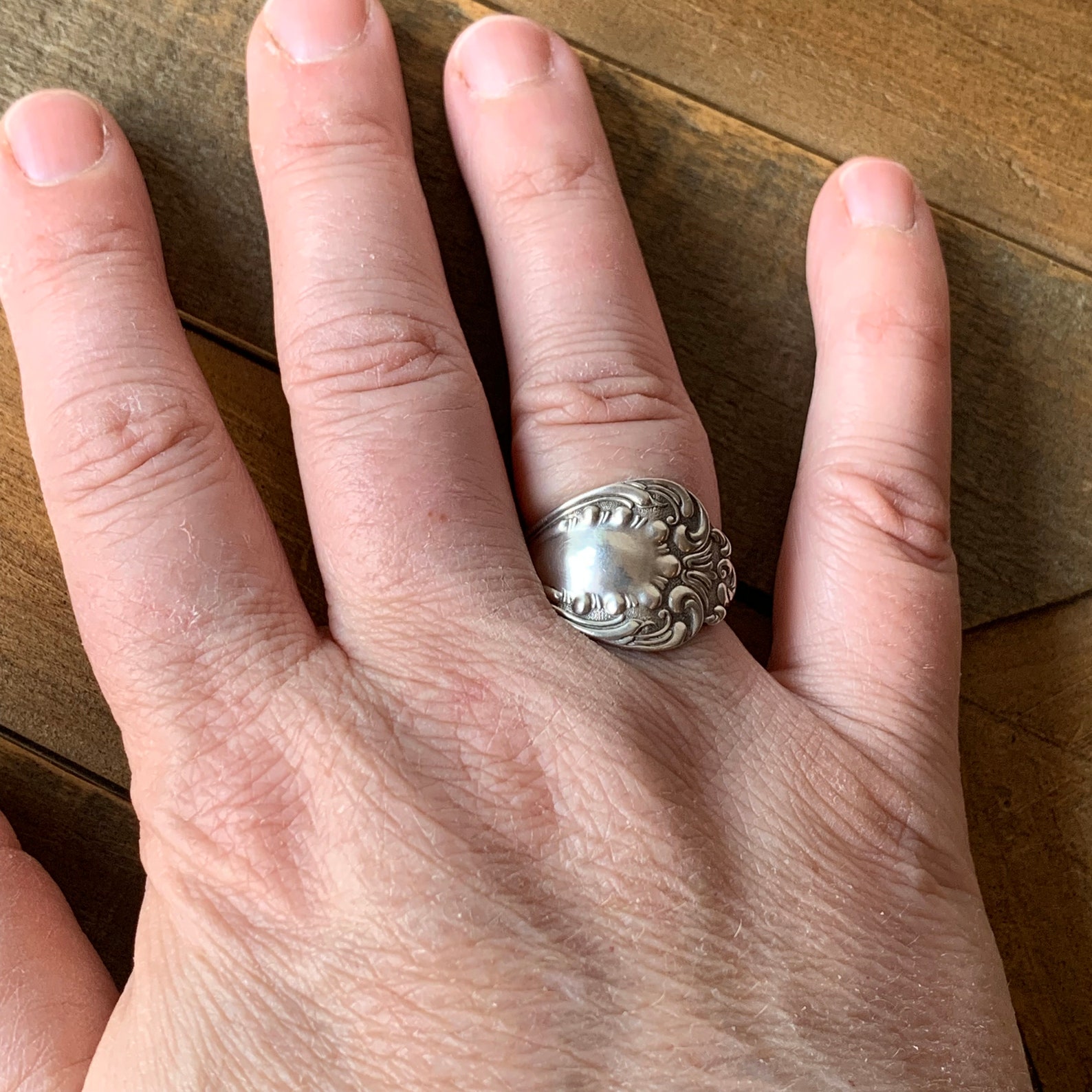 Sterling Silver Vintage Spoon Ring Single Wrap Spoon Ring Etsy