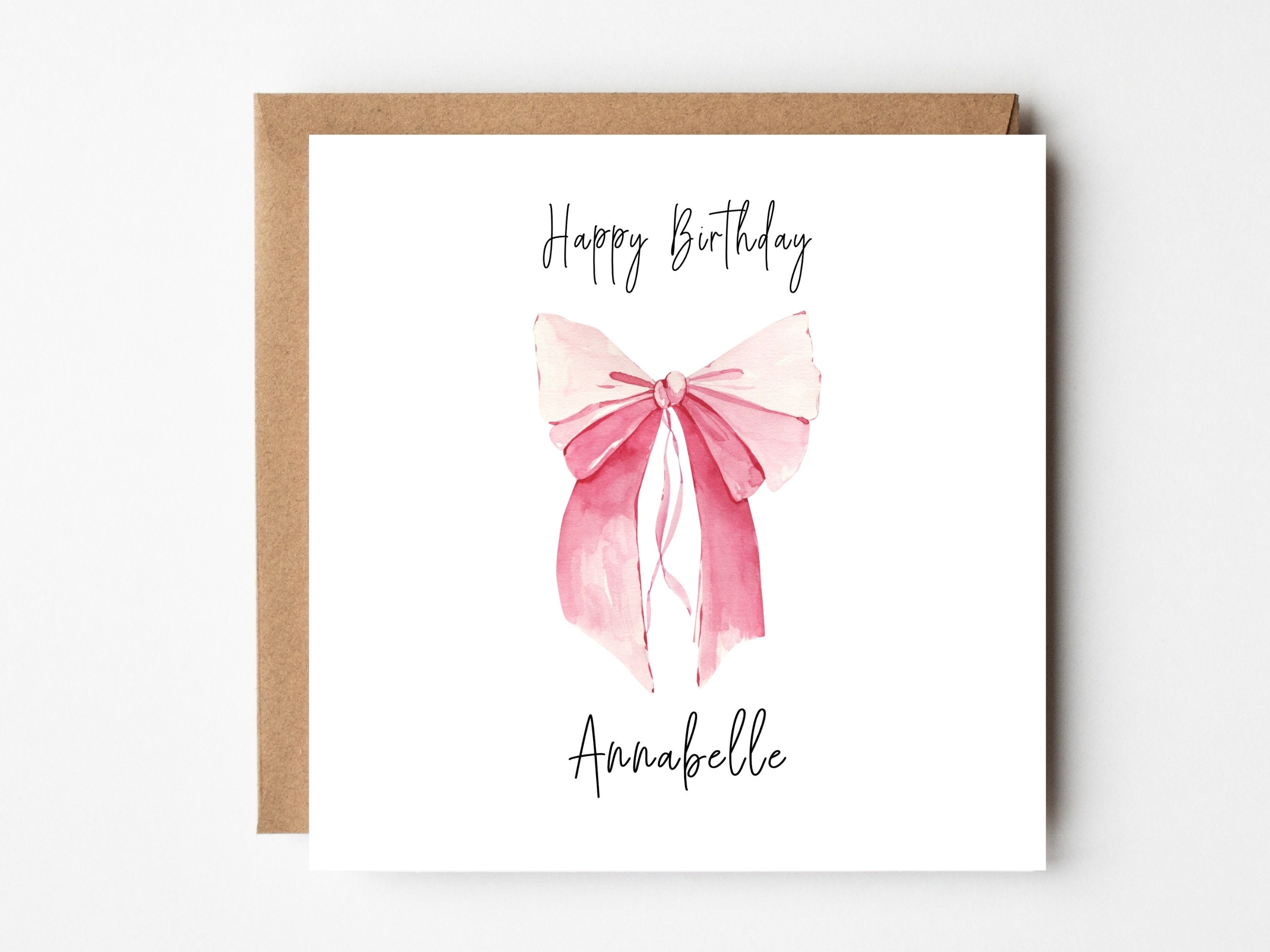 Pink Bow Card Pink Bow Card