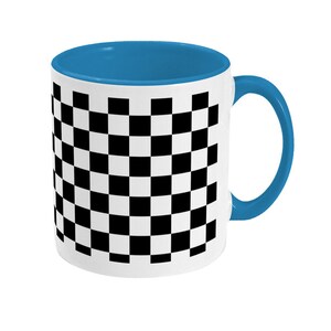 Check Pattern Mug Chequerboard Pattern Two Tone Coffee Tea Mug - Etsy