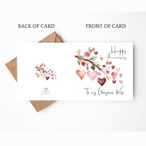 Happy Anniversary Wife Card, Anniversary Card for Wife, Gorgeous Wife
