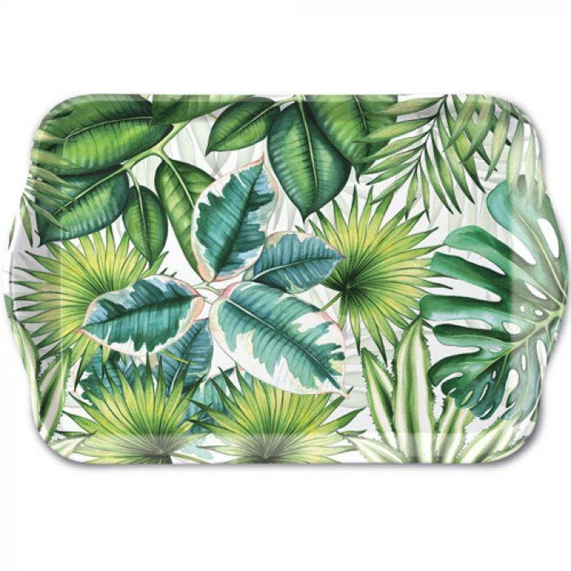 Ambiente Melamine Scatter Tray Tropical Leaves Snack Tray Etsy