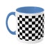 Check Pattern Mug Chequerboard Pattern Two Tone Coffee Tea Mug - Etsy