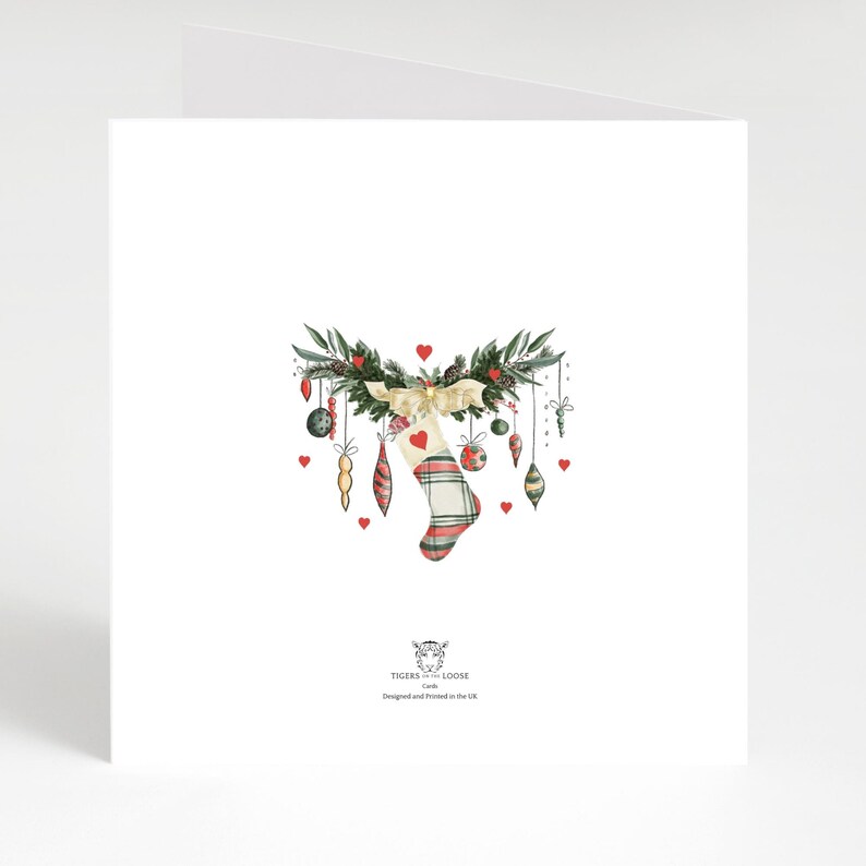 Nana Christmas Card, Merry Christmas Card, Wonderful Nana Card Christmas Garland Illustration Blank Christmas Card for Nana, Xmas Card Nana afbeelding 3