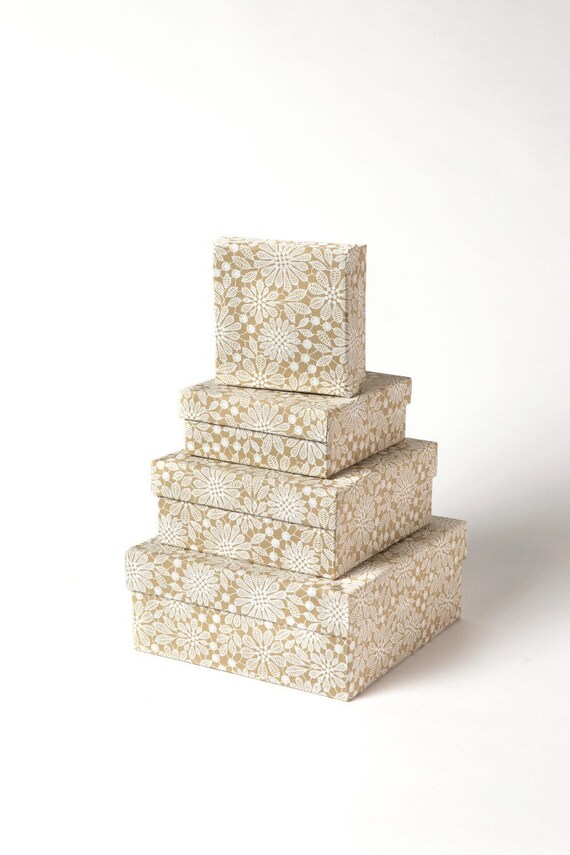 Decorative Boxes With Lids Empty Cardboard Gift Boxes Set Etsy