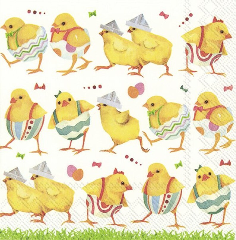 Easter Chicks 20 Decoupage Napkins 20 Paper Napkins for Etsy