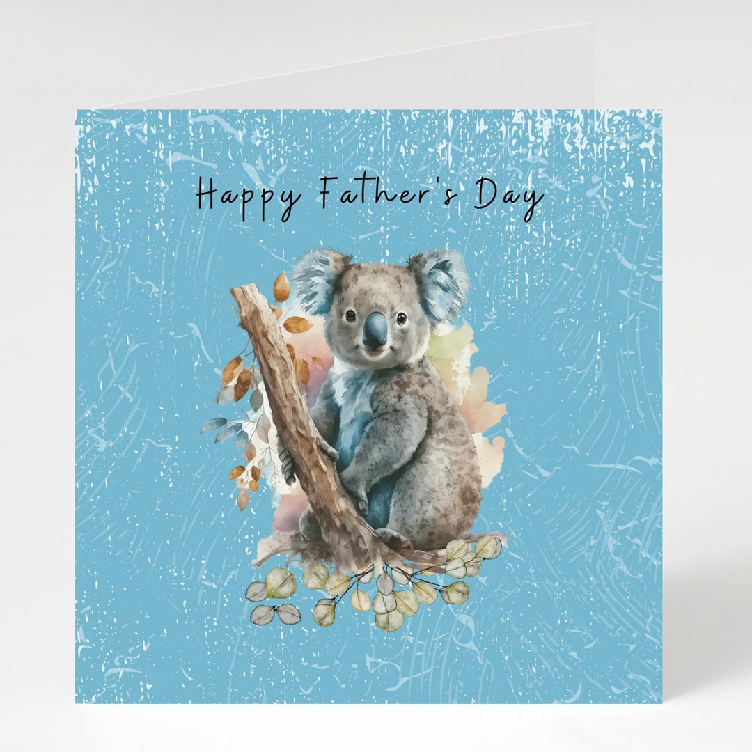 Father's Day Card Cute Koala Bear Card From Son From Daughter, Card — free download