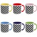 Check Pattern Mug Chequerboard Pattern Two Tone Coffee Tea Mug - Etsy