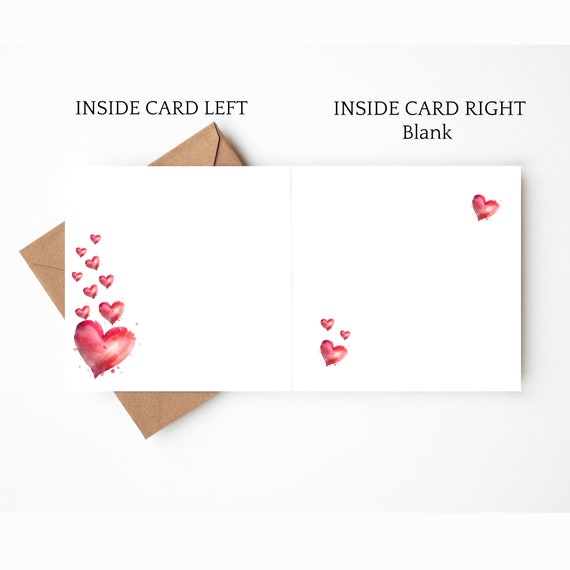 Happy Anniversary Card To You Both, Greeting card for a special couple,  Watercolour Heart