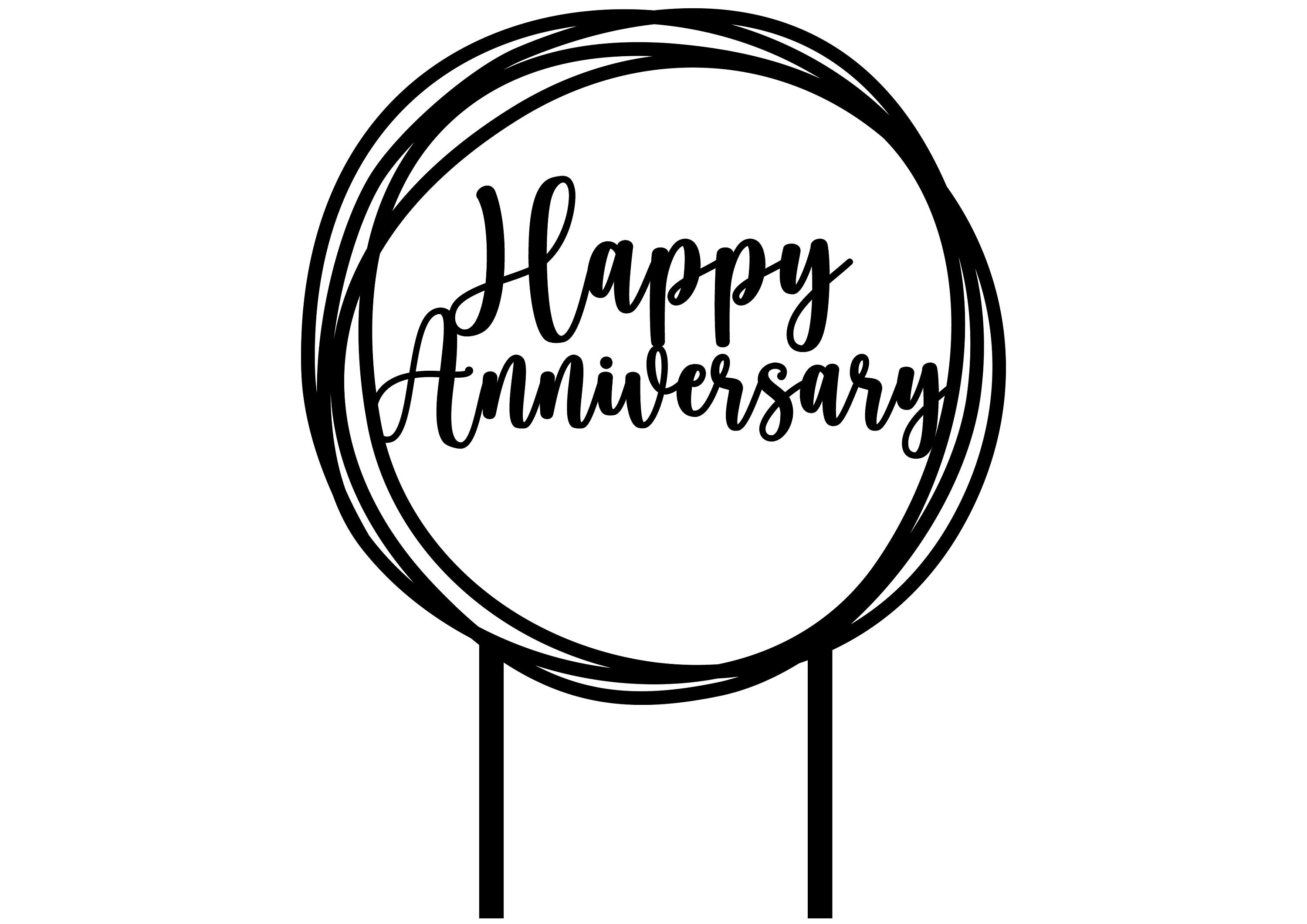 Happy Anniversary Cake Topper Printable Free Happy Anniversary Cake Topper Printable Free