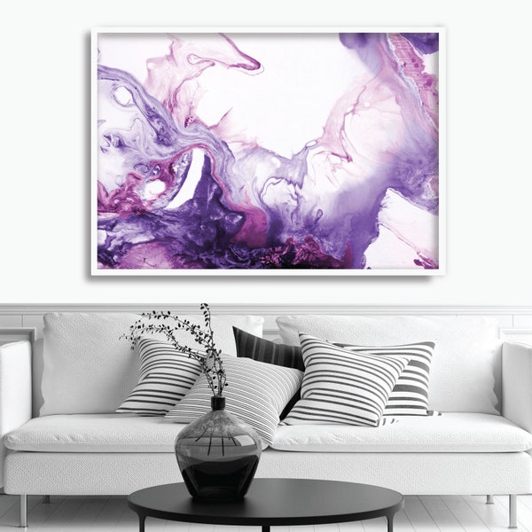 Purple Abstract Art Etsy UK
