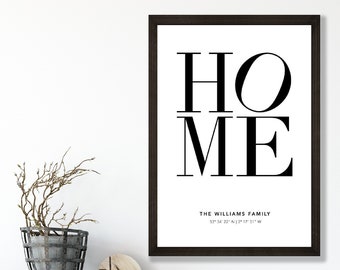 New Home Gift, Personalised Home Print,  Housewarming Gift, First Home, New Home Print, Moving Gift, Christmas Gift, Custom Poster