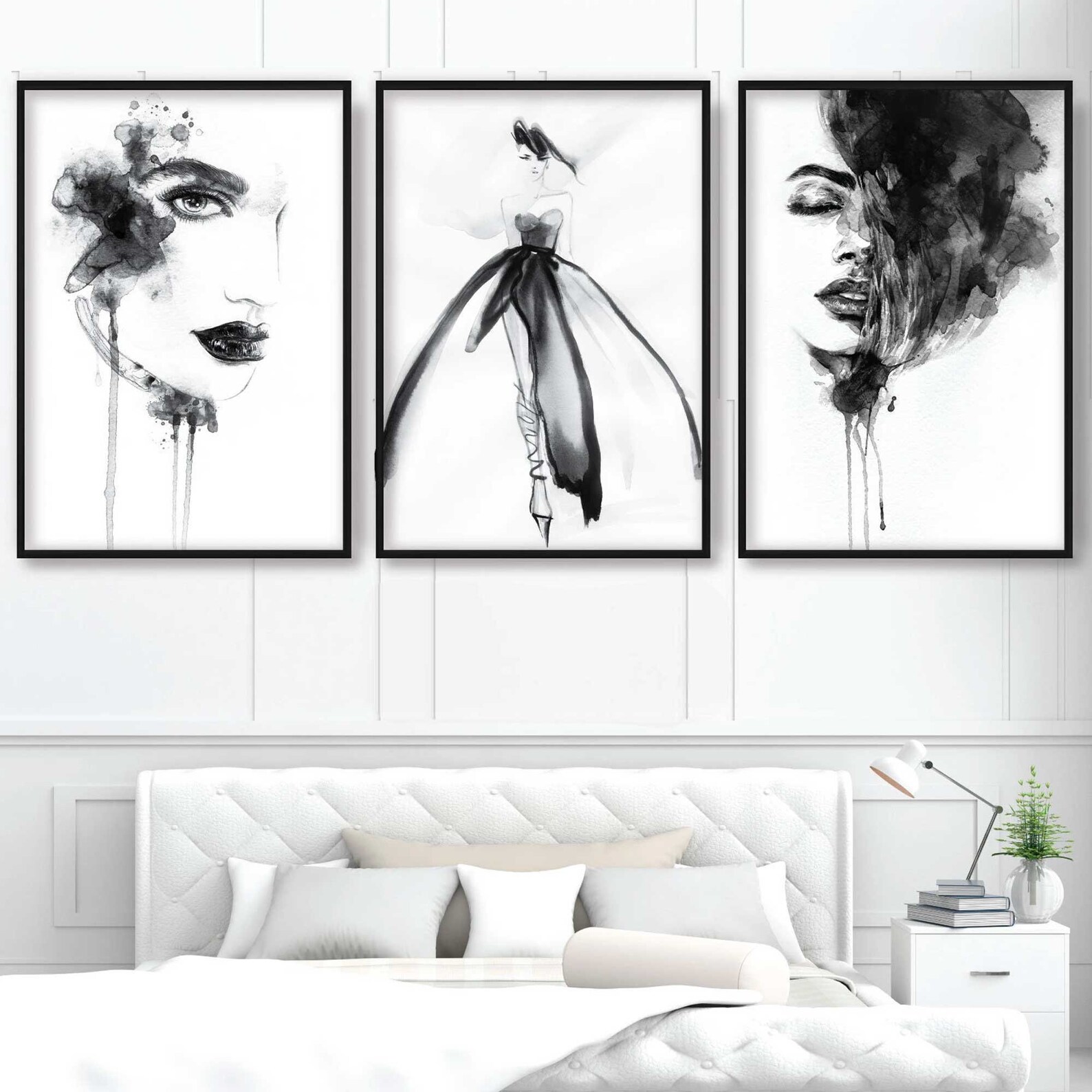 1000s fashion japanese black and white prints