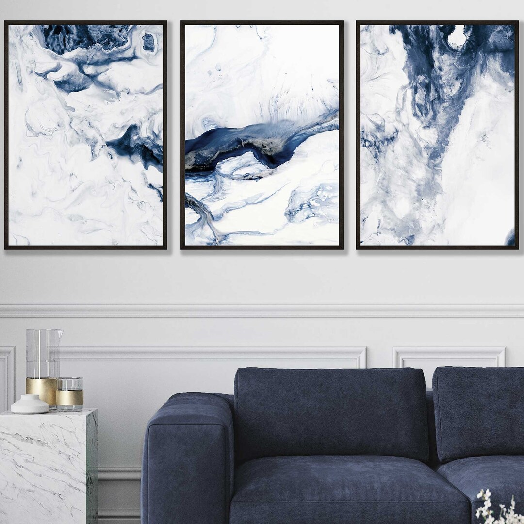 framed-wall-art-set-of-3-abstract-navy-blue-white-art-prints-of-ocean