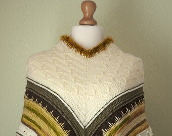 Poncho for women plus size, wool plaid blanket, hand made in italy, coat for lady boho, elegant poncho shawl, Saint Valentine present.