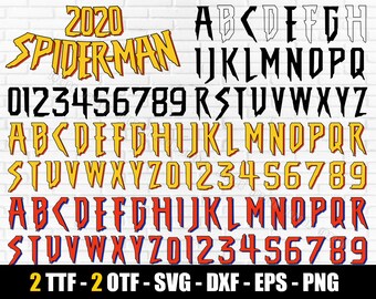 Spiderman Letters Etsy