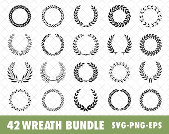 Download Leaf Wreath Svg Etsy