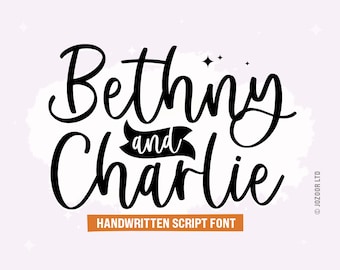 Script Font, Cursive Font, Cricut Font, Handwritten Font, Holiday Font, Font for Cricut, Script Font SVG, Script Fonts - Bethny Charlie Font