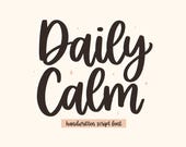 Handwritten Script Font, Cricut Font, Procreate Font, Font for Cricut,Font SVG, Script Font SVG,Cursive Font, Holiday Font - Daily Calm Font